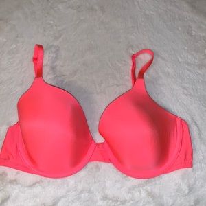 34C Victoria’s Secret perfect coverage neon orange  bra